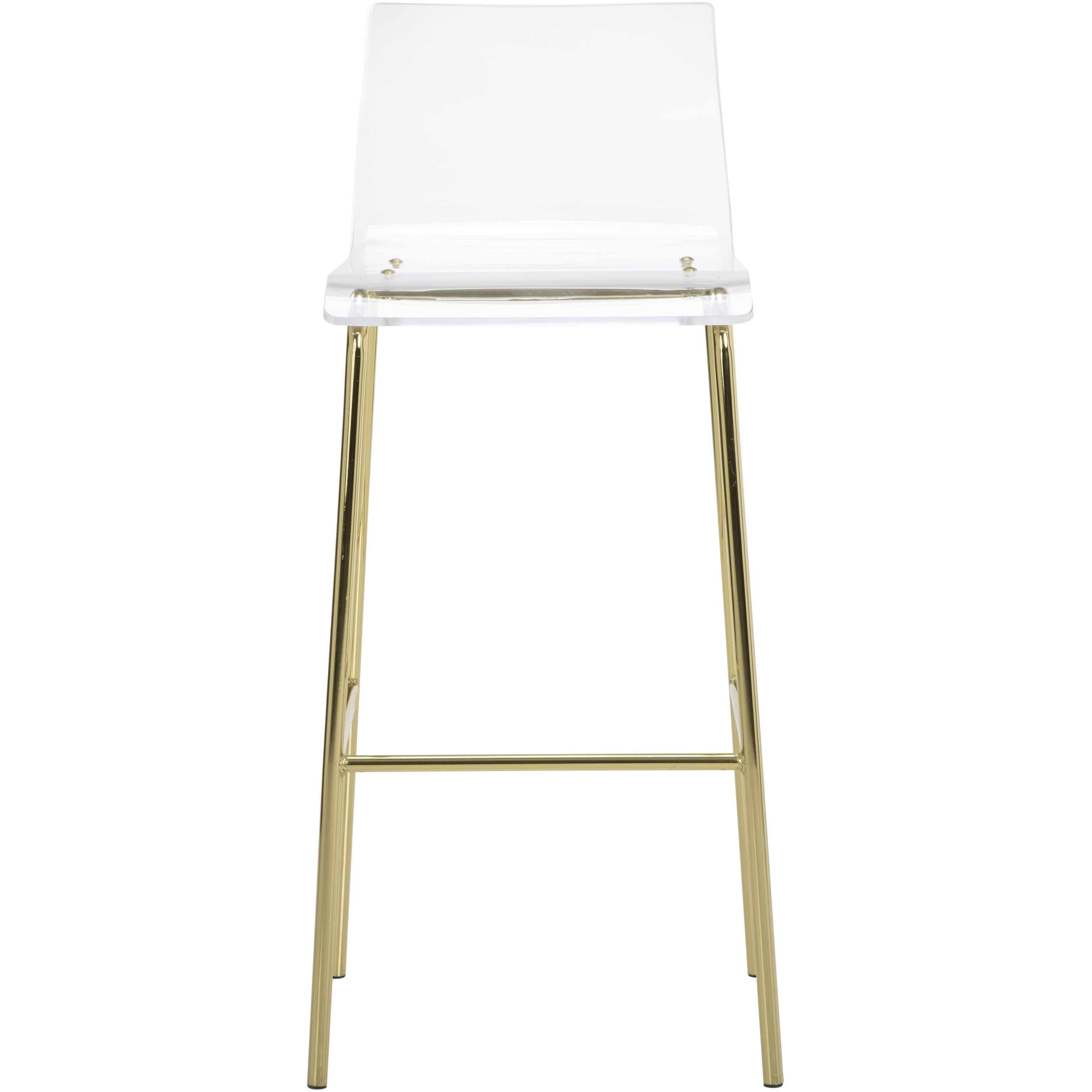 Ria 38.75 inch Clear / Gold Barstool